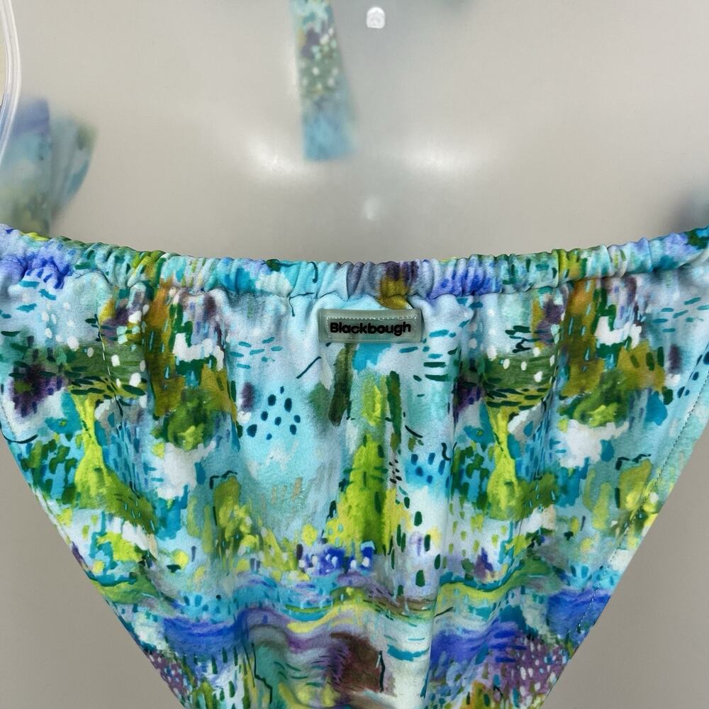 Blackbough Twilly Tie Bikini Two Piece Swim Womens L Large Secret Garden Green - Picture 6 of 8